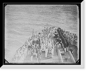 U.S.S. New York, burial at sea of seamen killed at San Juan Classic, Vintage Print