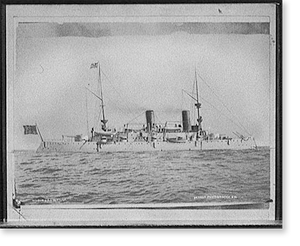 Vintage Nautical Print - Battleships - U.S.S. Olympia (2)