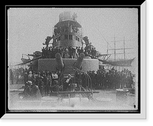 Historic Framed Print, U.S.S. Oregon, forward turret and bridge,  17-7/8" x 21-7/8"