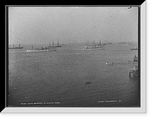 Historic Framed Print, White Squadron at Hampton Roads - 6,  17-7/8" x 21-7/8"