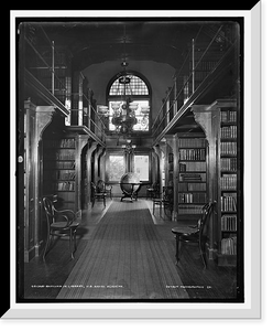 Historic Framed Print, Shelves in library, U.S. Naval Academy,  17-7/8" x 21-7/8"