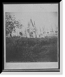 Historic Framed Print, Graves in the cemetery [Necropolis Cristobal Colon], Havana,  17-7/8" x 21-7/8"