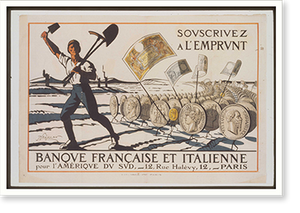 Souscrivez&aacute;lEmprunt. Banque Franccedilaise et Italienne pour lAmeacuterique du sud Classic, Antique Poster