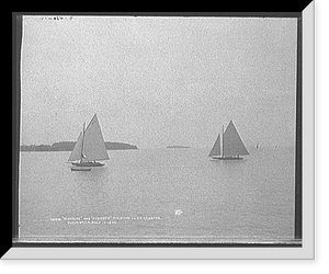 Historic Framed Print, Clevelan [sic] and Otsiketa finishing, I.L.Y.A. [Inter-Lake Yachting Association] regatta, Put-in-Bay, O[hio],  17-7/8" x 21-7/8"