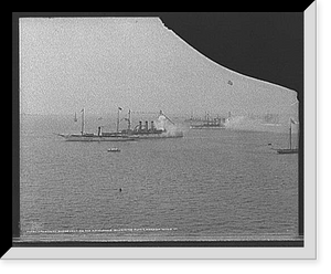 Historic Framed Print, President Roosevelt on the Mayflower reviewing fleet, Hampton Roads, Va.,  17-7/8" x 21-7/8"