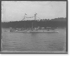 Vintage Nautical Print - Battleships - U.S. battleship Wisconsin