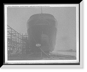 Launching of Str. Lucius W. Robinson, stern view on the ways, Str. 189, Antique Poster
