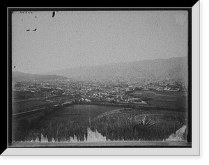 Historic Framed Print, [Latin American townscape in valley] - 2,  17-7/8" x 21-7/8"
