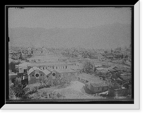 Historic Framed Print, [Latin American cityscape in valley],  17-7/8" x 21-7/8"