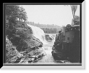 Historic Framed Print, Triphammer Falls, Ithaca, N.Y.,  17-7/8" x 21-7/8"