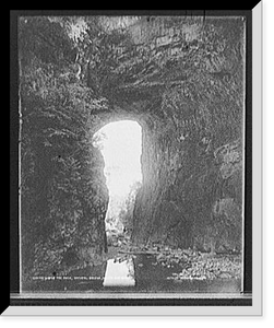Historic Framed Print, Under the arch, Natural Bridge, West Virginia [sic],  17-7/8" x 21-7/8"