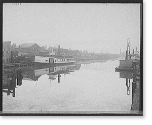 Vintage Nautical Print - Steamboats - Steamer on Black River, Pt. Huron