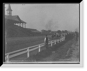 Historic Framed Print, Finish of the one mile race, Derby Day 1901, Louisville, Ky.,  17-7/8" x 21-7/8"
