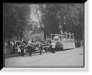 Bi-centenary celebration, floral parade, newsboys' band, Detroit, Mich, Vintage Print