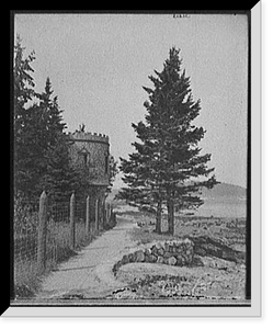 Bar Harbor along the shore, Mount Desert Island, Me, Vintage Print