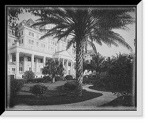 Historic Framed Print, [The Royal Poinciana Hotel, entrance, Palm Beach, Fla.] - 2,  17-7/8" x 21-7/8"
