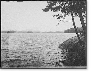Vintage Landscape - Adirondacks - Lower Saranac Lake from Holcomb's