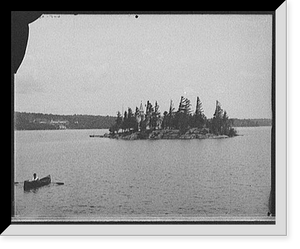 Chapel Island, Upper Saranac Lake, Adirondack Mts., N.Y, Historic Print