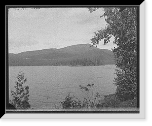 Historic Framed Print, [Blue Mountain from Blue Mt. Lake, Adirondacks, N.Y.],  17-7/8" x 21-7/8"