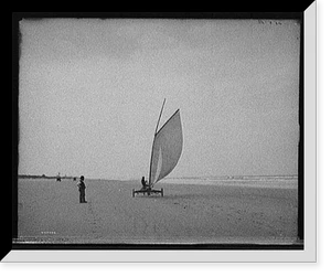 Sailing on the beach, Ormond, Fla. - 3, Vintage Print