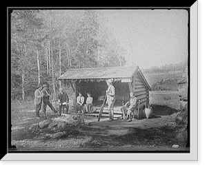 An Open camp in the Adirondacks, New York, Antique Poster