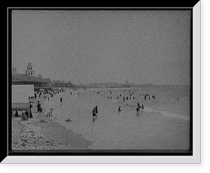 Bathing beach, Narragansett Pier, R.I. - 2, Antique Poster