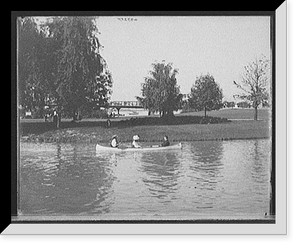 Canoeing at Belle Isle Park, Detroit, Mich, Vintage Print