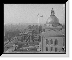 Across the Common from Hotel Bellevue, Boston, Mass. Classic, Antique Print