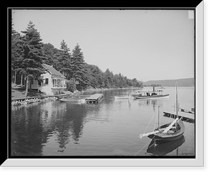 Boat house at Rogers' Rock, Lake George, N.Y. - 2 Classic, Vintage Print