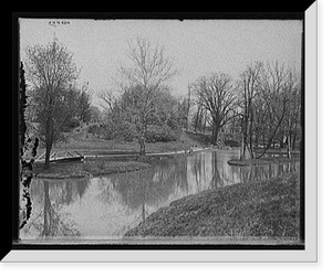 Historic Framed Print, [Ohio State University, the lake, Columbus, Ohio],  17-7/8" x 21-7/8"