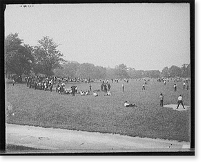 Vintage Landscape - New York City - Central Park, boys' playground