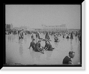 Historic Framed Print, [Atlantic City, N.J., on the beach],  17-7/8" x 21-7/8"