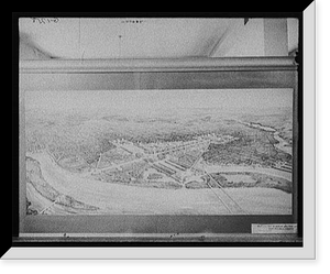Historic Framed Print, [The future Washington, bird's-eye view, Washington, D.C.],  17-7/8" x 21-7/8"