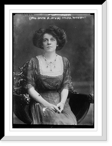 Historic Framed Print, Mrs. Smith H. McKim (Mrs. A.G. Vanderbilt) seated,  17-7/8" x 21-7/8"