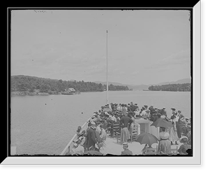 Approaching Bolton, Lake George, N.Y, Antique Print