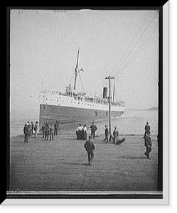 Historic Framed Print, [Steamer Monitou at dock, Mackinac Island, Mich.],  17-7/8" x 21-7/8"