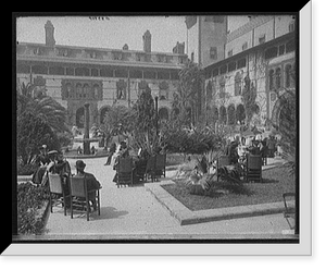 Historic Framed Print, [In the court of Ponce de Leon, St. Augustine, Florida],  17-7/8" x 21-7/8"