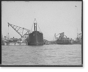 Antique Photo Print - Newport - Along the slips, Virginia