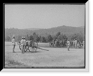 Historic Framed Print, [Light artillery drill, hand battery, West Point, N.Y.],  17-7/8" x 21-7/8"