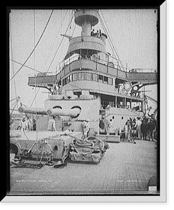 Historic Framed Print, U.S.S. Maryland, forward deck - 2,  17-7/8" x 21-7/8"