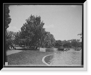 Historic Framed Print, [Lake, Public Garden, Boston, Mass.] - 2,  17-7/8" x 21-7/8"