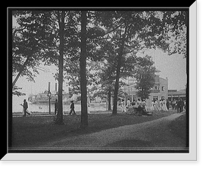 Arrival of the Cleveland & Toledo boat, Put-In-Bay, Ohio, Historic Reproduction