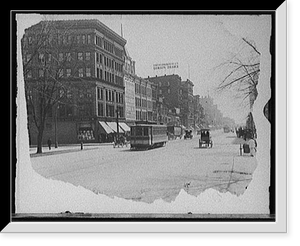 Detroit, Mich., Woodward Ave. looking south, Vintage Print