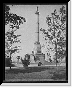 Historic Framed Print, [Douglas Monument, Chicago, Ill.],  17-7/8" x 21-7/8"