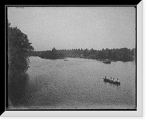 Boating in lagoon at Jackson Park, Chicago, Ill, Antique Print
