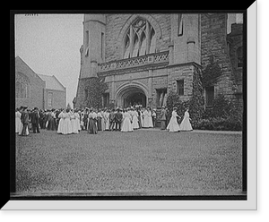 Choir entering chapel (Mary Lyon Hall), South Hadley, Mass. Classic, Antique Print