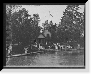 Columbus landing, Hamill's Inland Route, Cheboygan-Petoskey, Mich, Vintage Print
