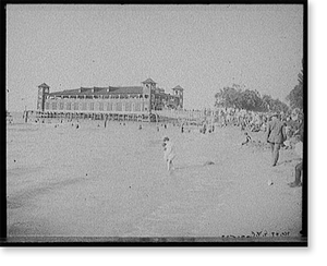 Vintage Landscape - Cleveland - Beach and pavilion, Gordon Park, Ohio