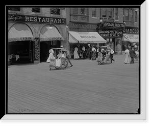 Rolling chairs on the boardwalk, Atlantic City, N.J, Vintage Poster