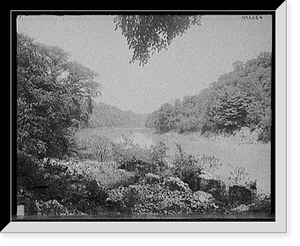 Historic Framed Print, [Genesee River at Maplehurst (Maplewood?) Park, Rochester, N.Y.],  17-7/8" x 21-7/8"